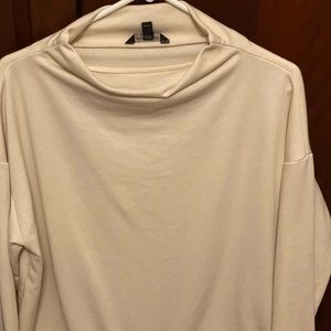 Banana Republic mock neck top, cream colored, size large